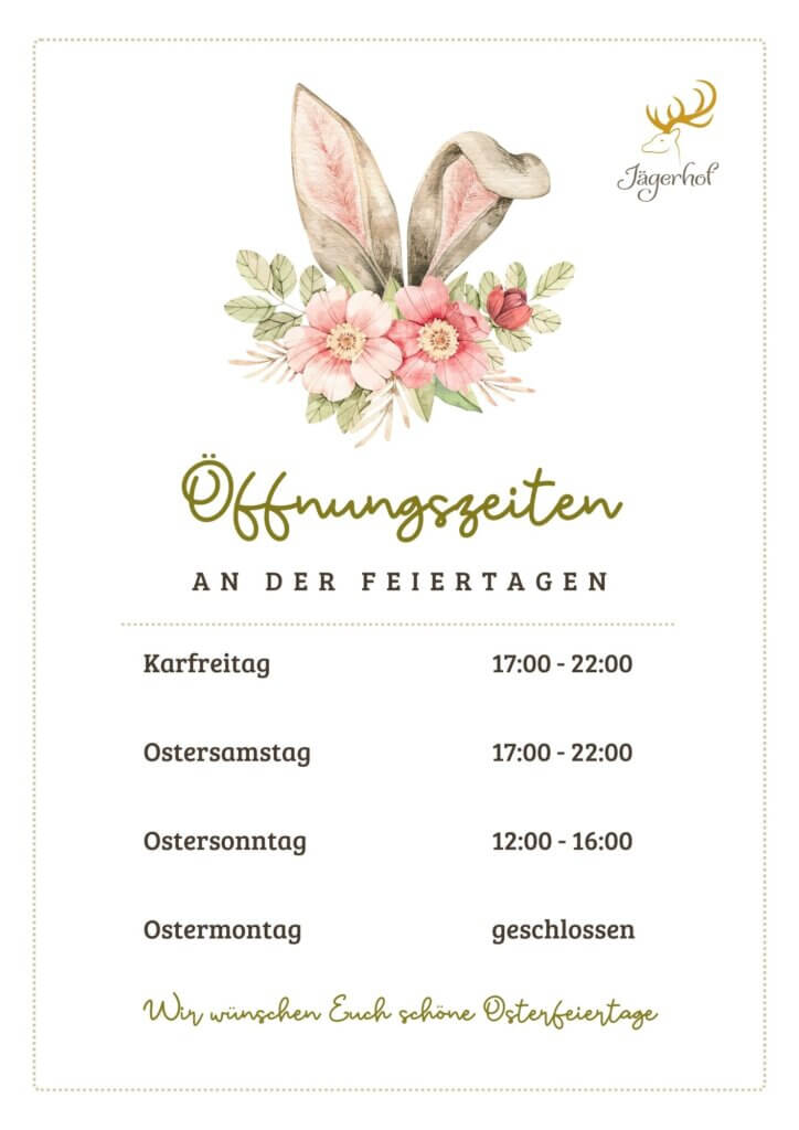 Öffnungszeiten Ostern 2026